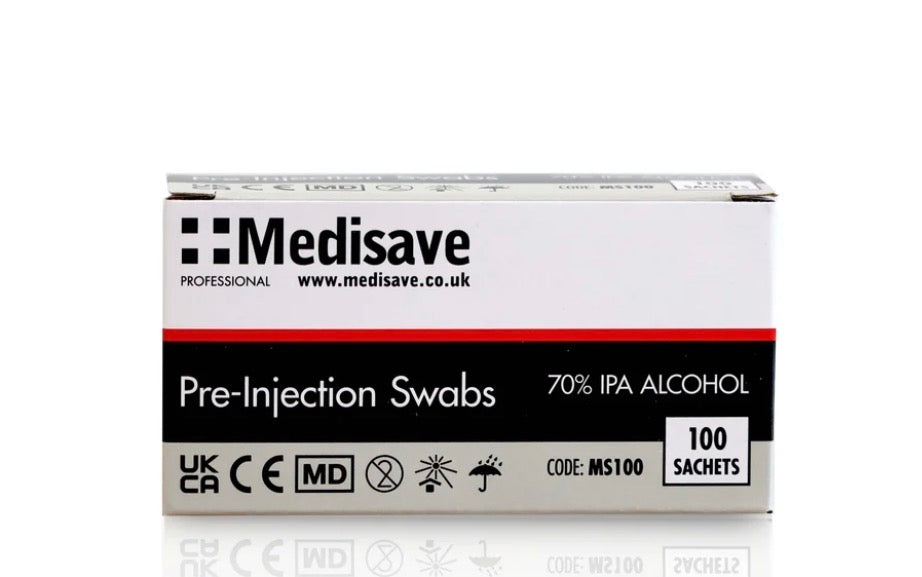 70% Alcohol IPA Pre Injection Swabs (100)